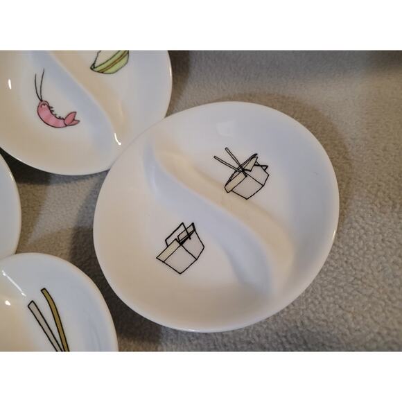 Set 4 Stokes Sur La Table Take Out Plates Jessica Glickman Sushi sauce - Picture 4 of 8